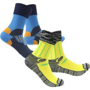 2Pairs Unisex Waterproof Socks Hiking Wading Trail Running Kayaking Crew Socks